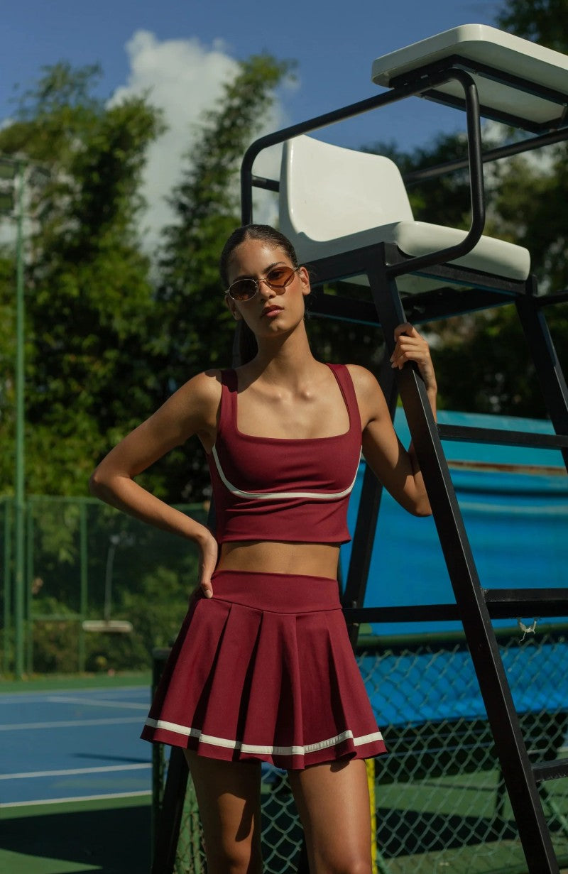 Blair Burgundy Skirt
