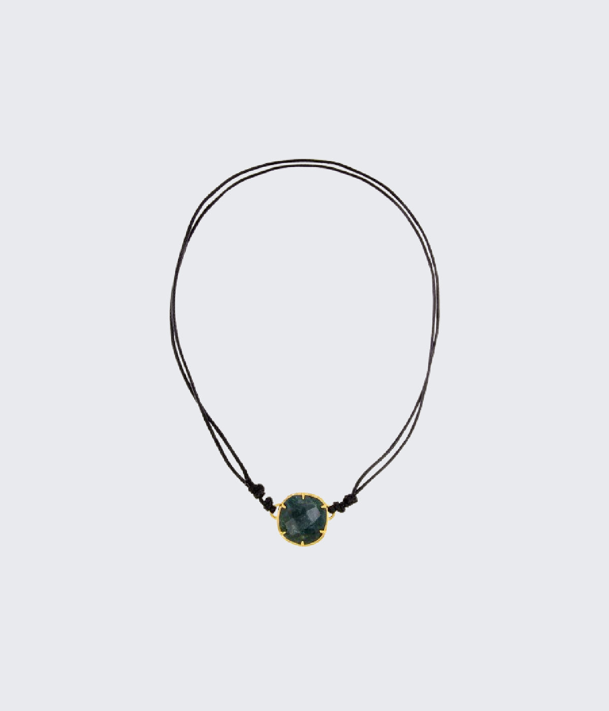 Bizancio Blood Stone Choker with Black Cord