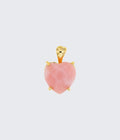 Heart Pendant with Pink Opal