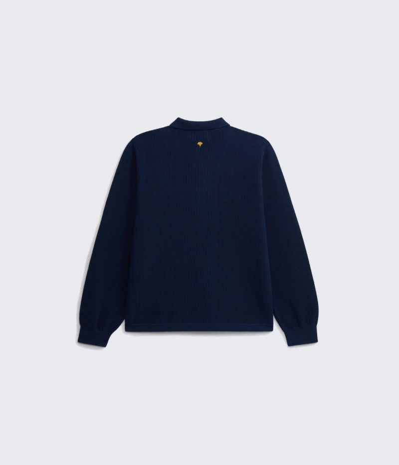 Knitted Long Sleeve Shirt Navy
