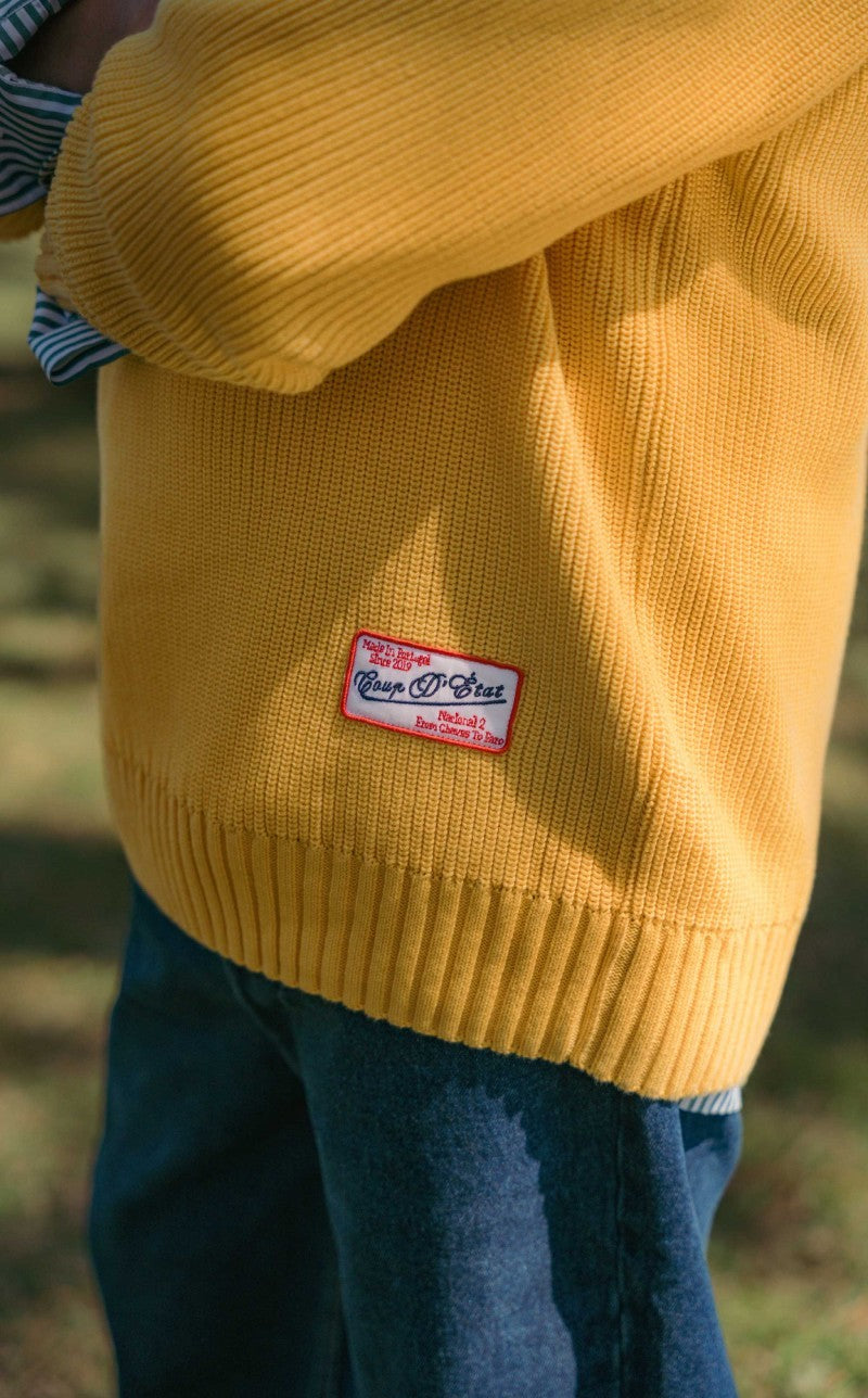 Knitted Quarter Zip Sweater