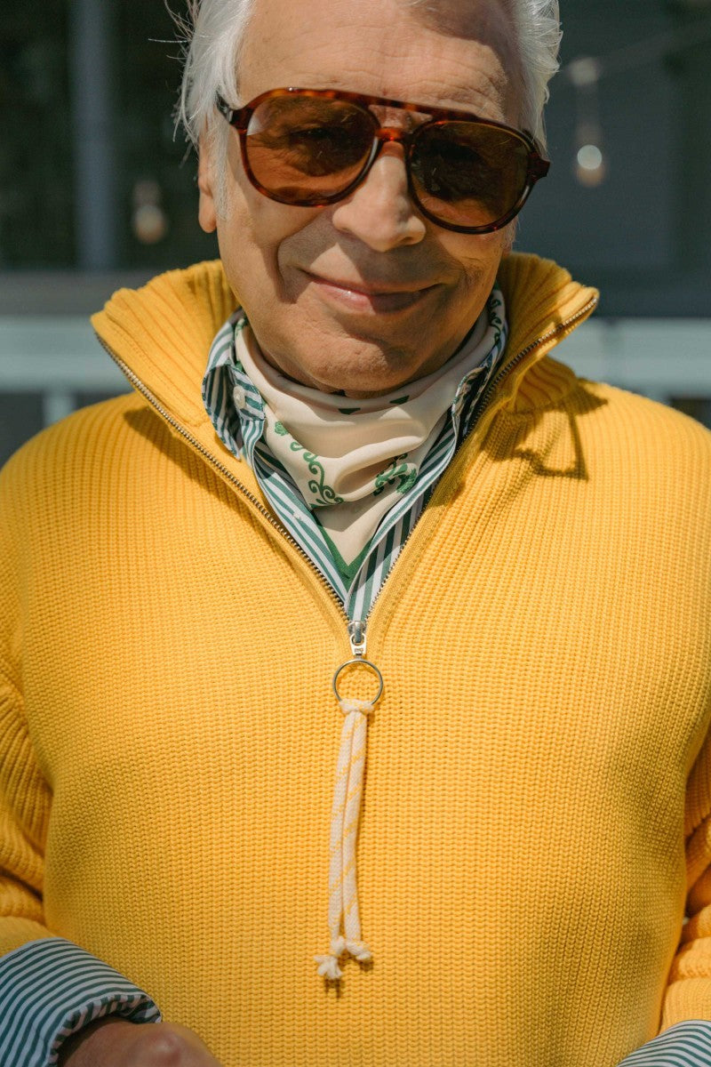 Knitted Quarter Zip Sweater