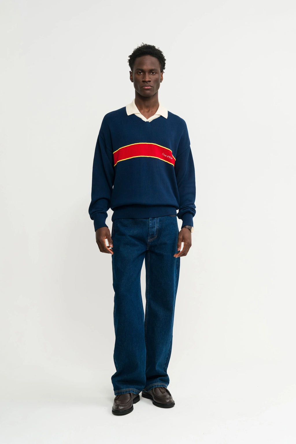 Navy Long Sleeve Polo