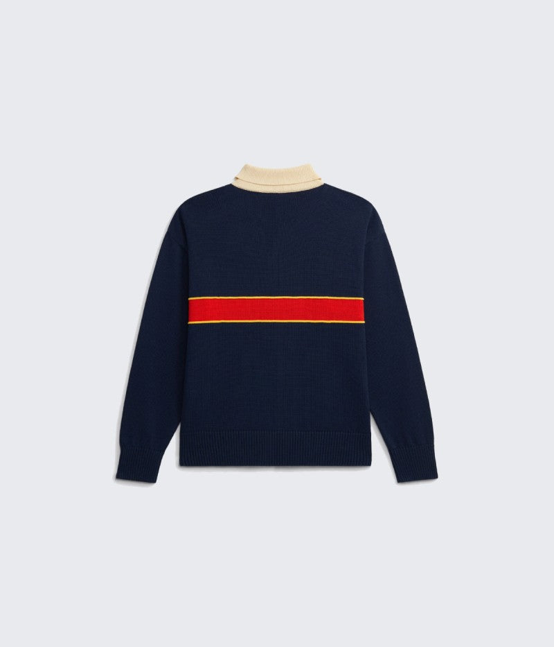 Navy Long Sleeve Polo