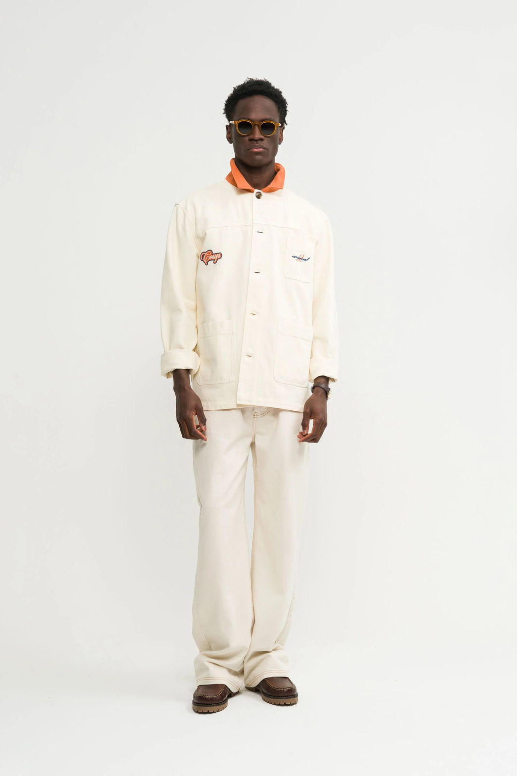 Overshirt with Red Collar