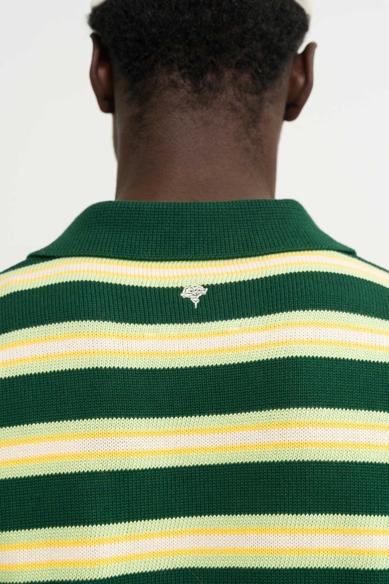 Short Sleeve Striped Polo