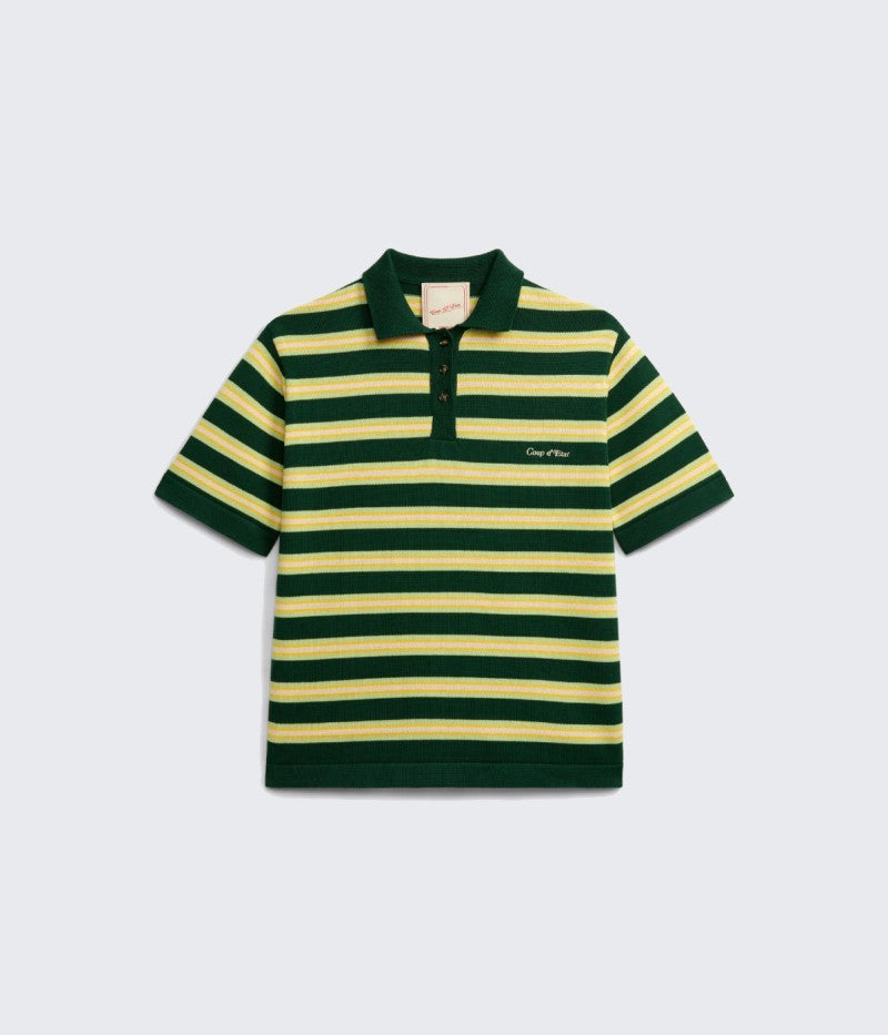 Short Sleeve Striped Polo
