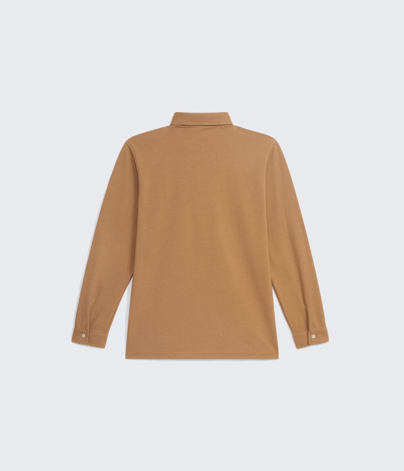 Smooth Sand Long Sleeve Polo