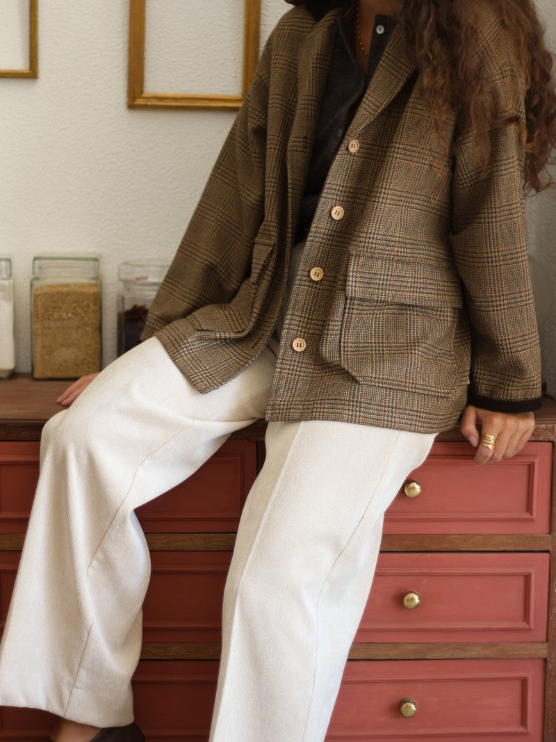 Ella Wool Plaid Overshirt