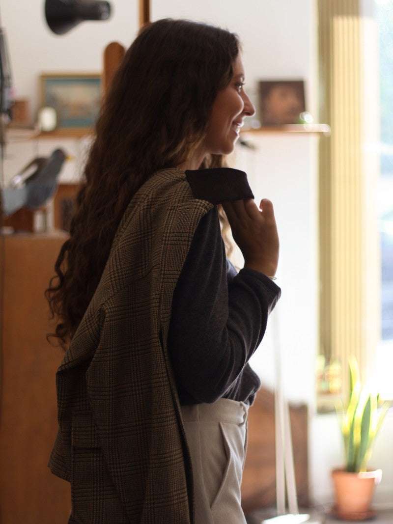 Ella Wool Plaid Overshirt