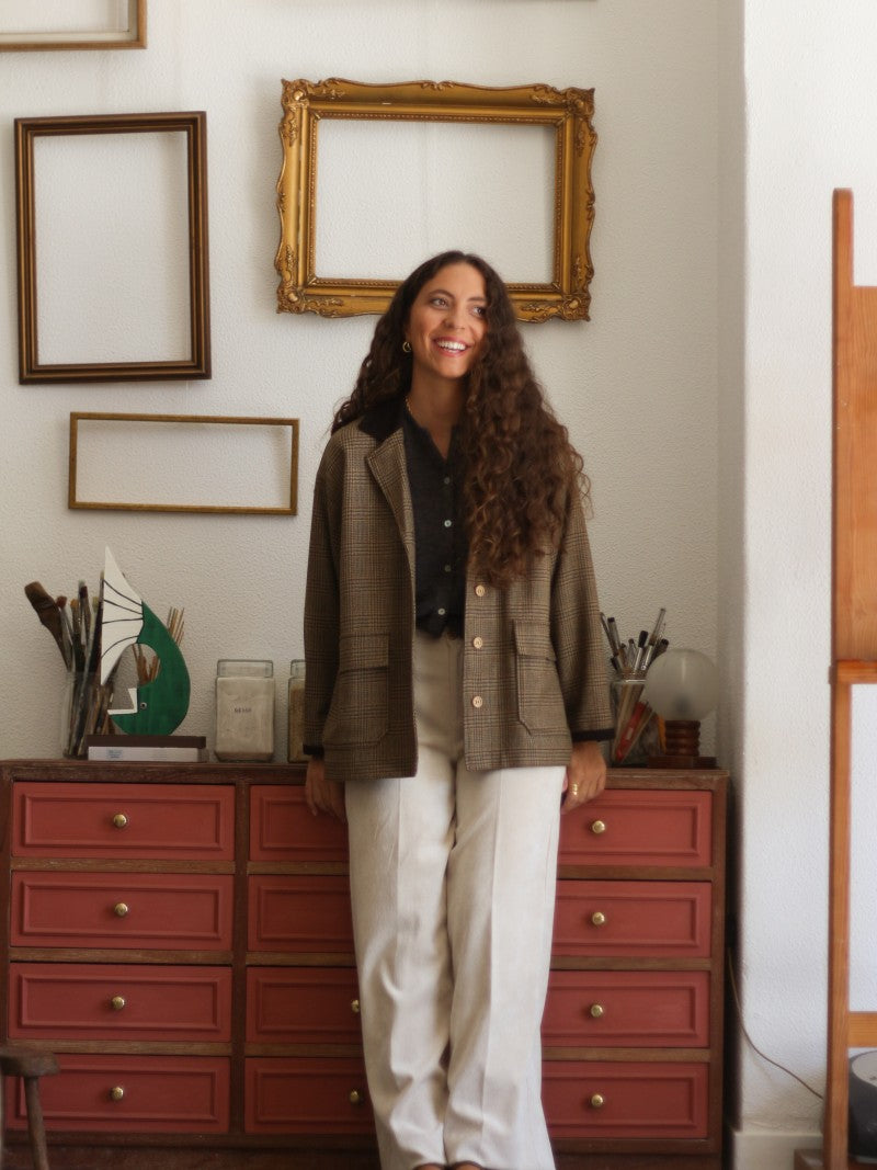 Ella Wool Plaid Overshirt