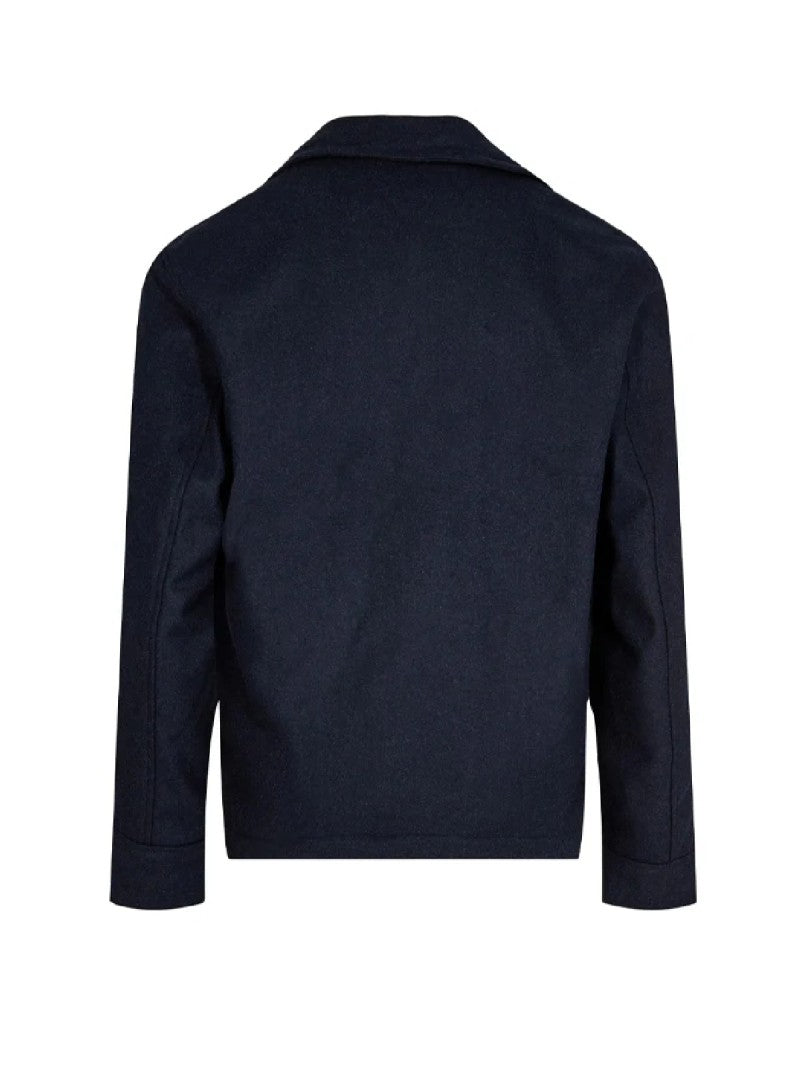 Navy Double-Breasted Coat