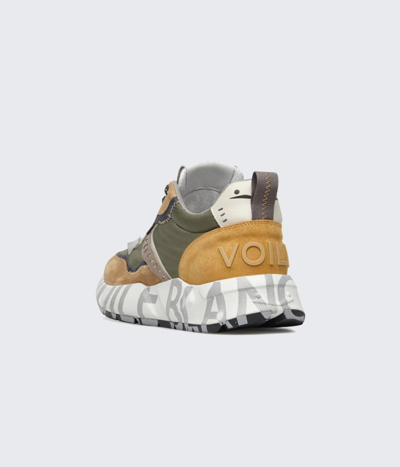 CLUB01 Sneakers in Sand and Army Green