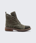 Khaki Leather Boots