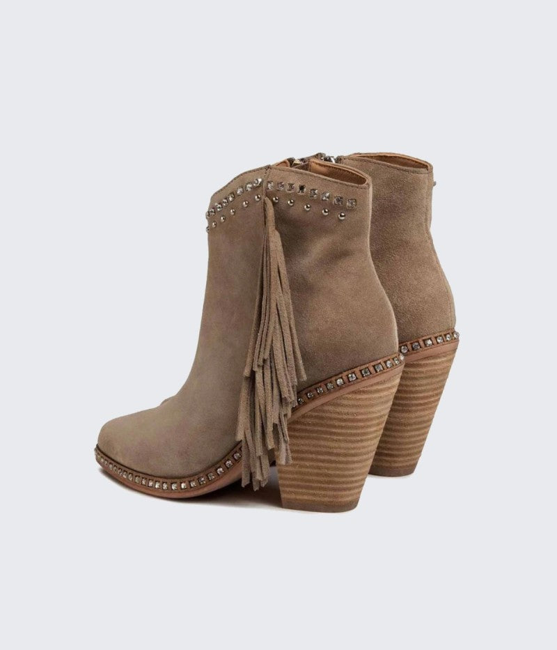 V20002 Taupe Suede Boots