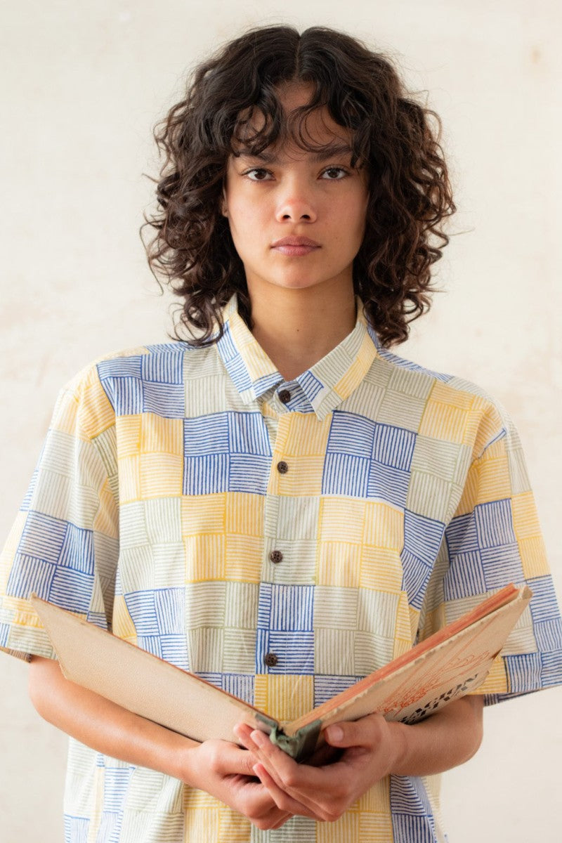 dabu hand-printed shirt