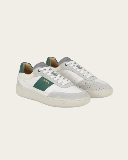 THE SPARK SNEAKERS - White Grey Green