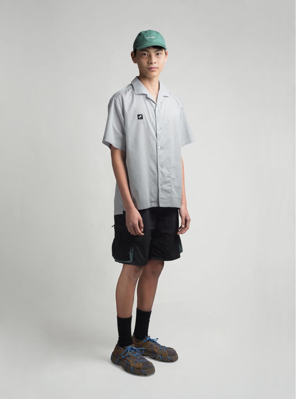 Check short sleeve shirt