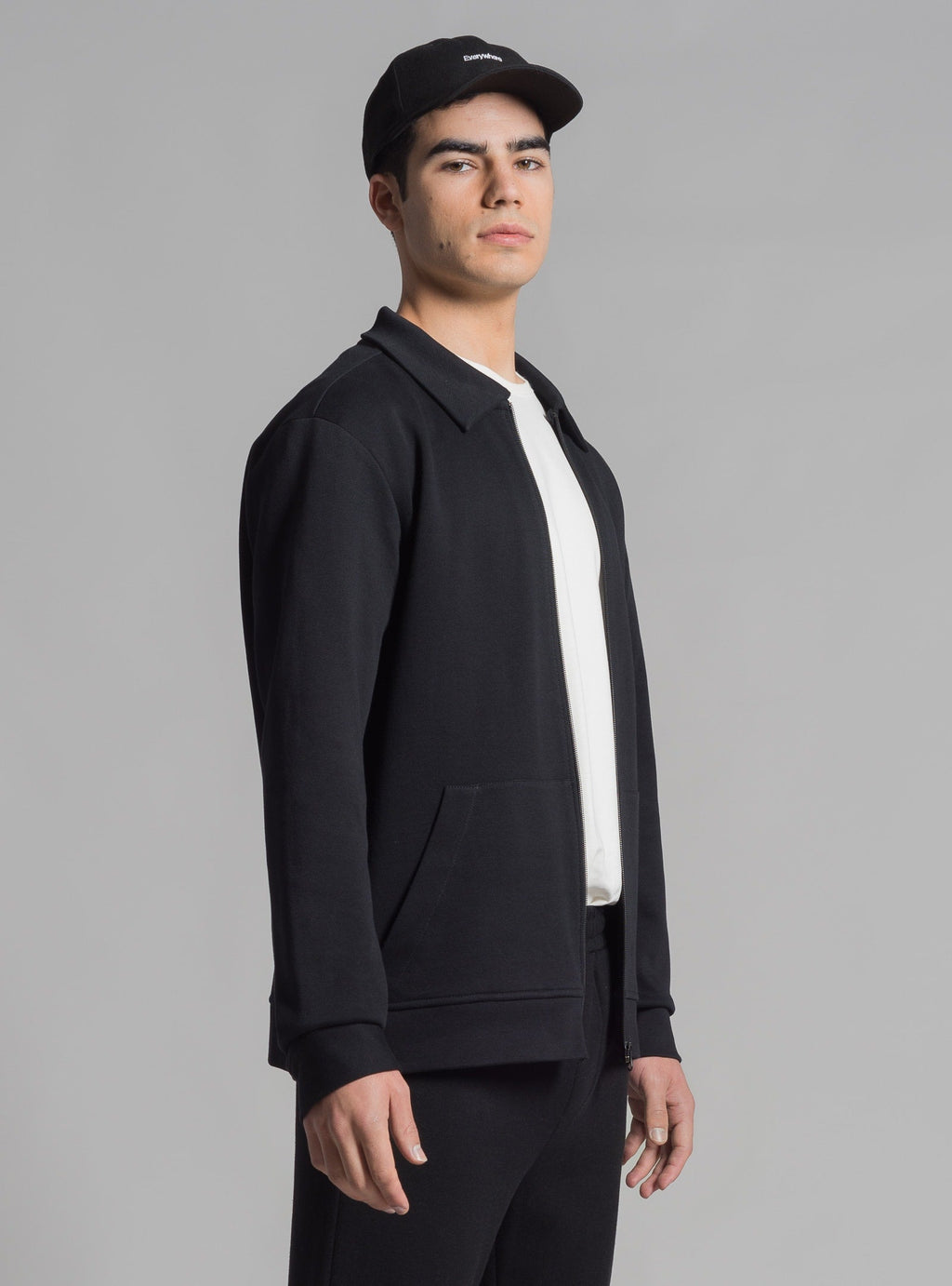 Piqué harrington jacket